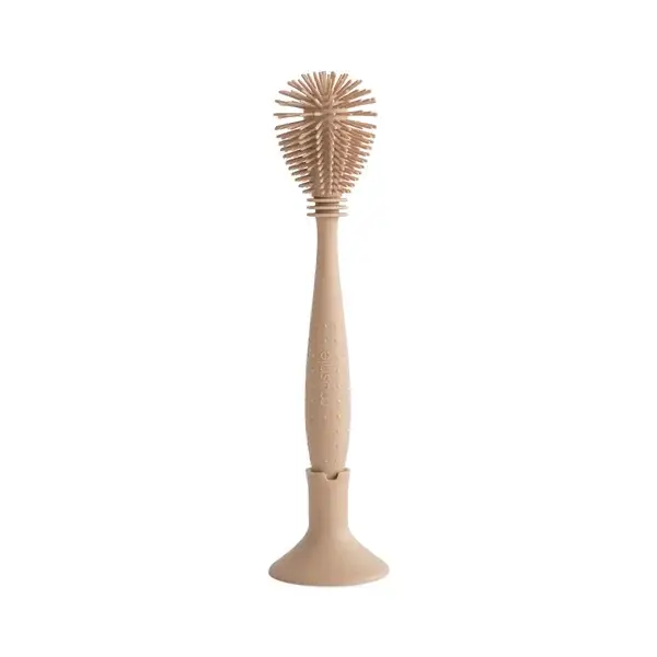 100. Mushie flessenborstel silicone naturel
