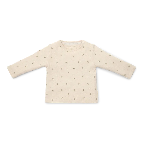 99. Little dutch T-shirt long sleeves Green leaves maat 50