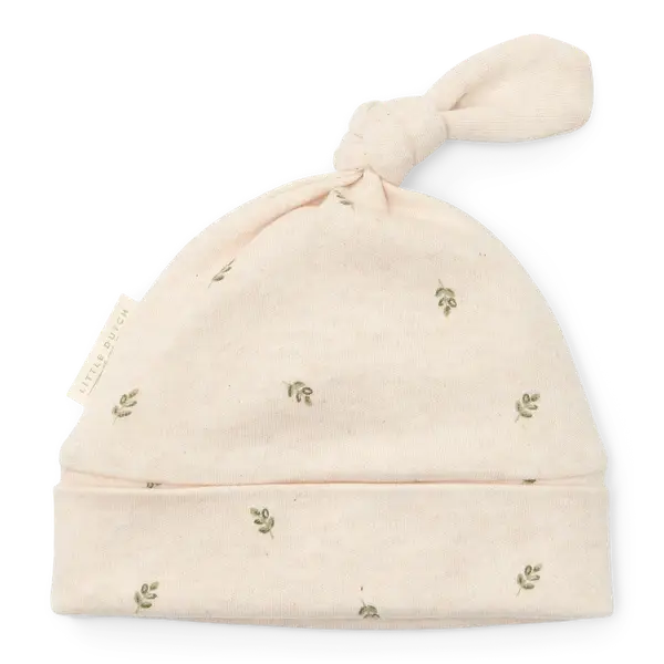 94. Little dutch Hat with knot Green leaves 0-3M