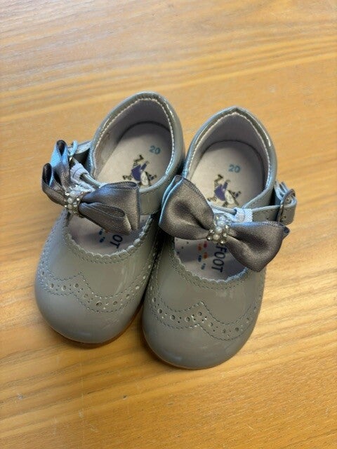 Stabifoot grijze glans schoentjes maat 20