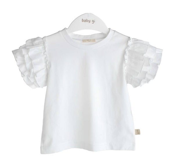 BABY Gi shirt frilly sleeves 6 JAAR