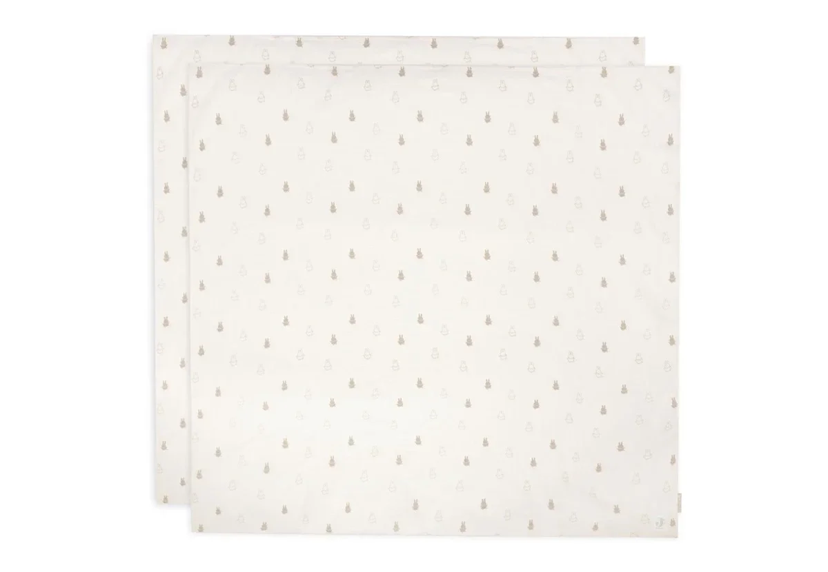Jollein Hydrofiele Doek Large 115x115cm Happy Miffy Nougat (2pack)