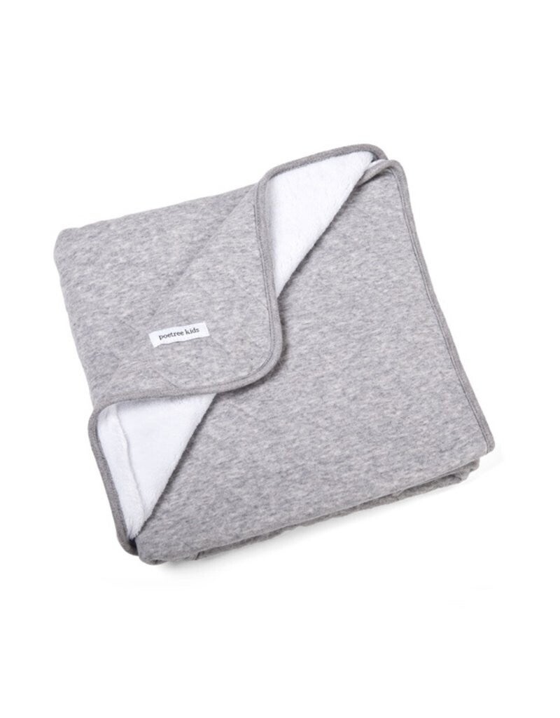 Poetree LEDIKANT DEKEN GEVOERD STAR GREY MELANGE 100x140cm