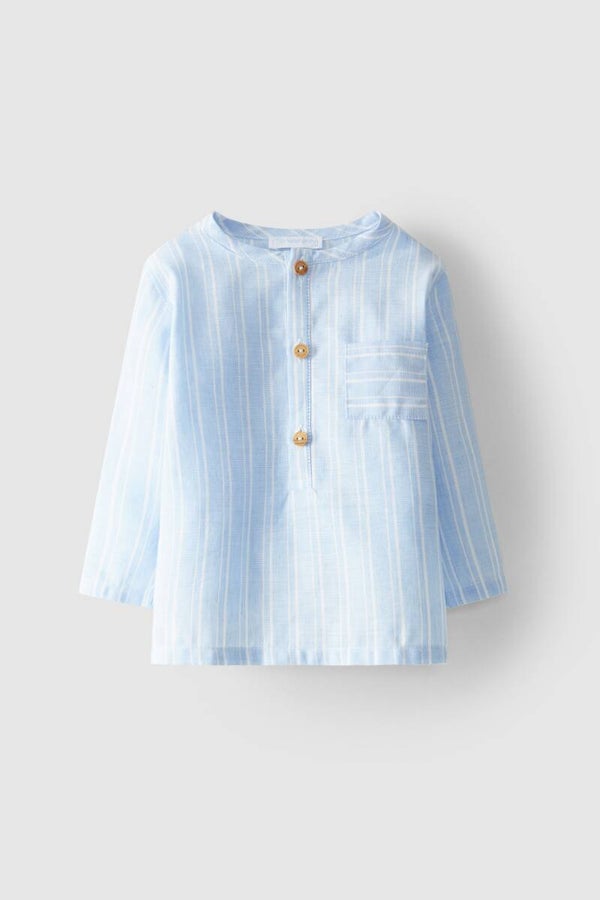 Laranijnha Hemdje licht blauw met streepjes