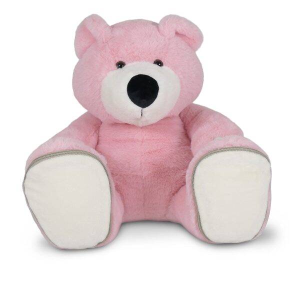 Funnies Sole Mates, Beer Vic roze 45cm met verwisselbare zooltjes