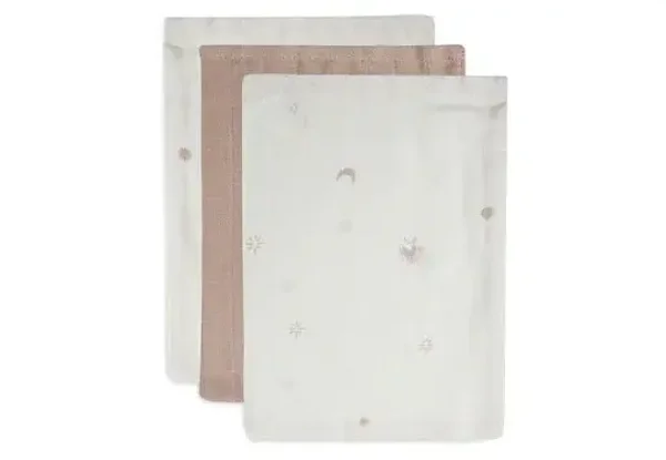 47. jollein 3 pack was cloth stargaze biscuit