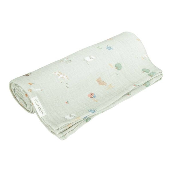 Little dutch swaddle little farm 120x120cm