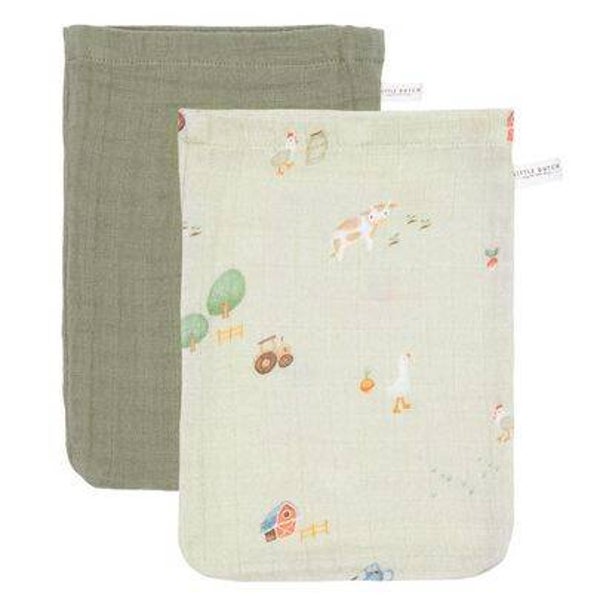 Little dutch washandjes little farm/ pure olive
