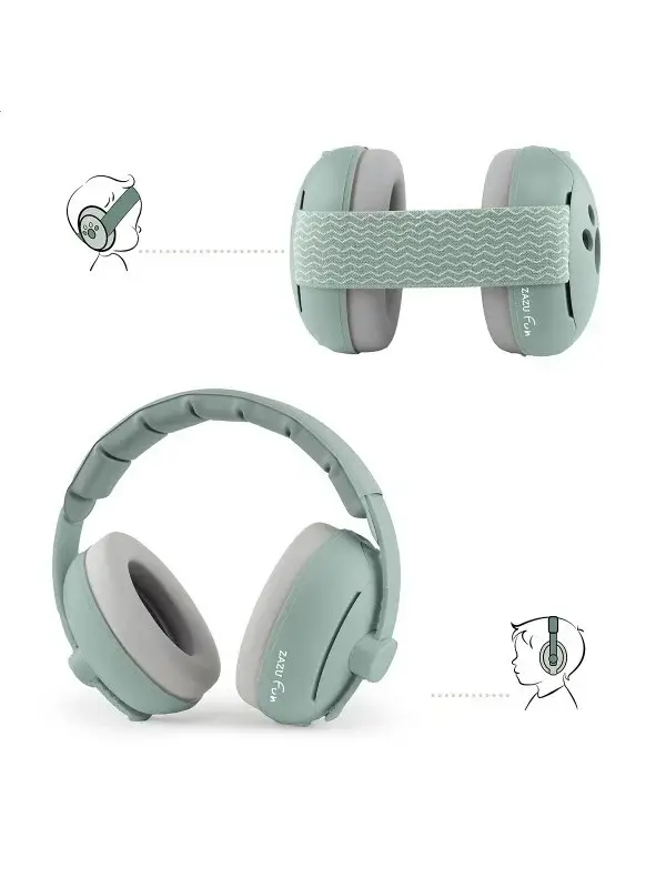 135. ZAZU - Earmufs Baby & Junior - Green