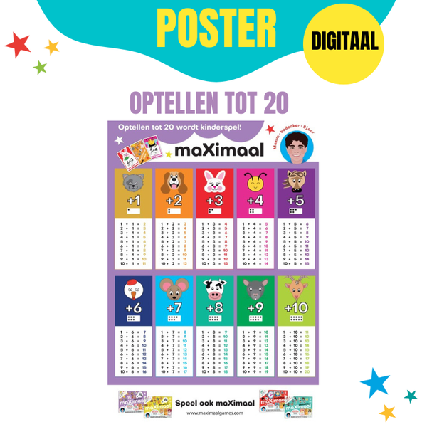 POSTER | Optellen tot 20 | Digitale download!