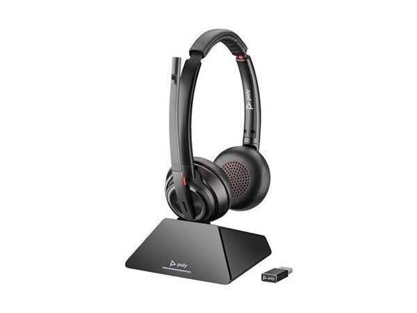 Poly Savi 8220 UC Microsoft Teams Certified DECT 1880-1900 MHz USB-A Headset EMEA-INTL English Loc-Euro plug