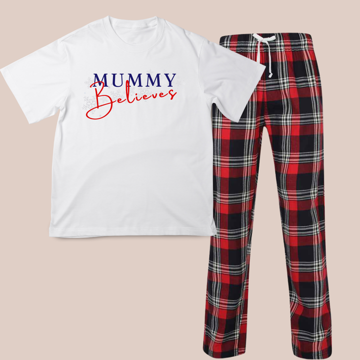 Christmas Believes - Adult Personalised Printed Pyjamas
