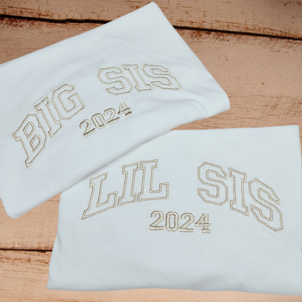 Big / Lil Sis - Child Embroidered Sweater or Hoodie