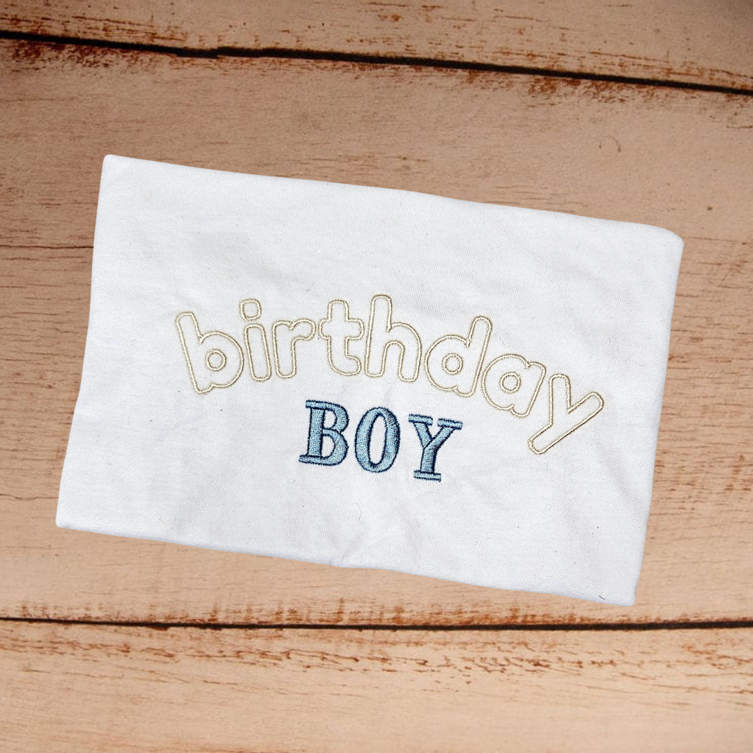 Birthday Boy - Child Embroidered T Shirt