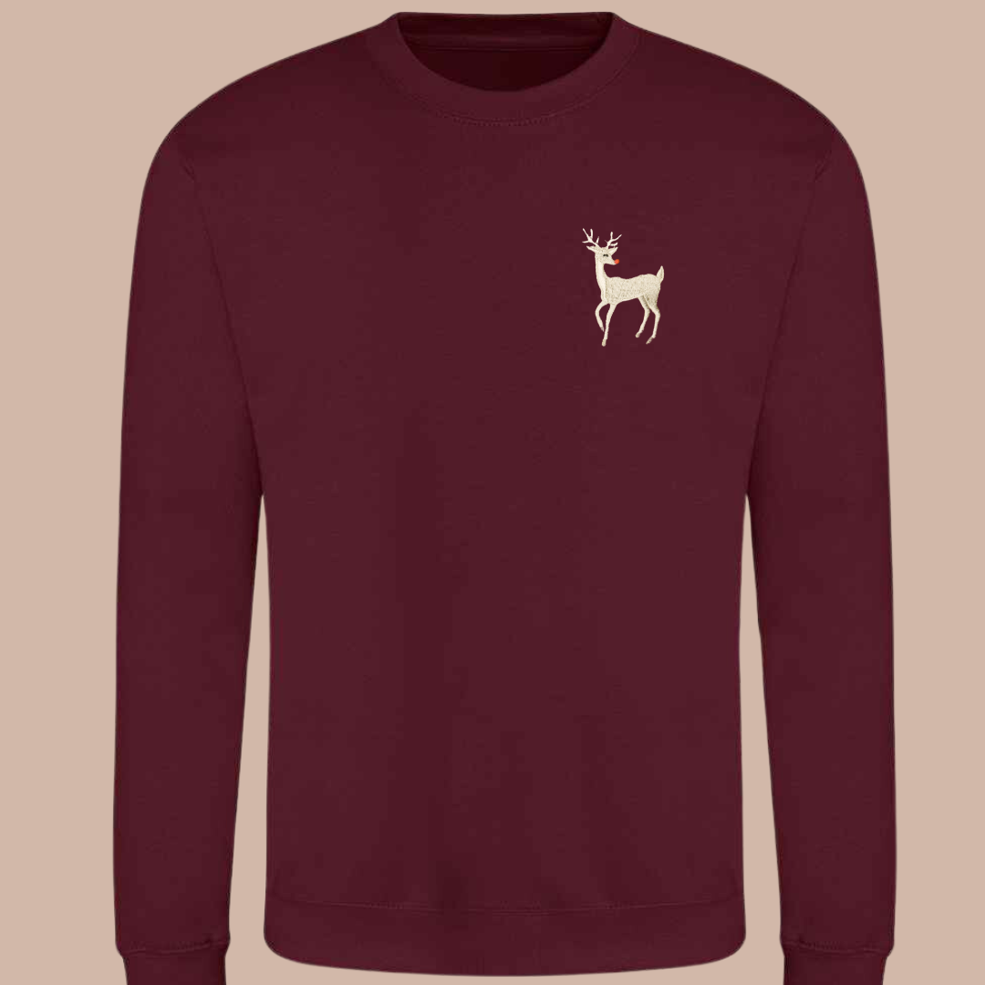 Christmas Classic Reindeer - Child Embroidered Sweater or Hoodie