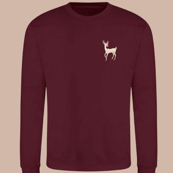 Christmas Classic Reindeer - Child Embroidered Sweater or Hoodie