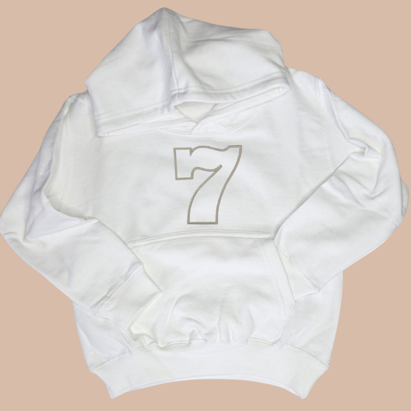 Birthday number - Child Embroidered Sweater or Hoodie
