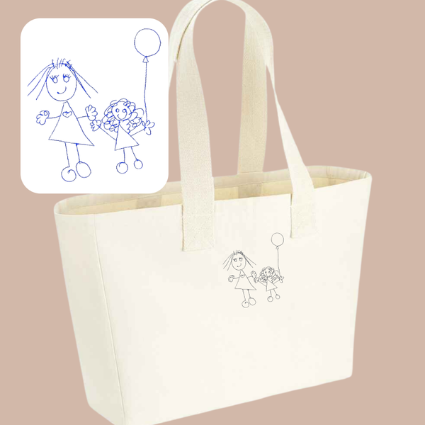 Drawing or Handwritten message - Everyday Canvas Bag