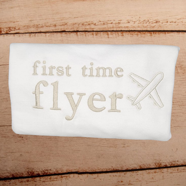 First Time Flyer - Child Embroidered T Shirt