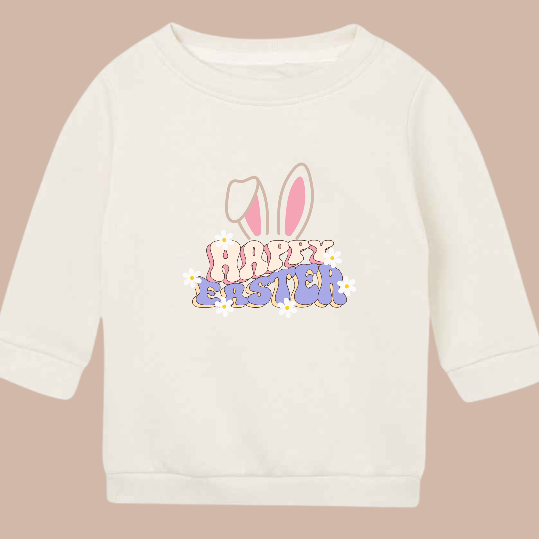Happy Easter - Infant Printed Easter Sweater or Hoodie