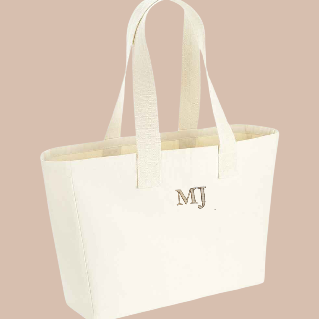 Initials (6 Fonts) - Everyday Canvas Bag