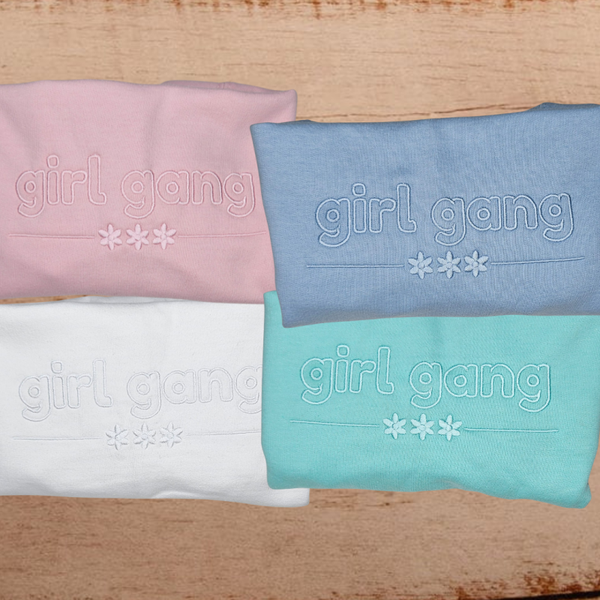 Girl Gang - Child Embroidered Sweater or Hoodie