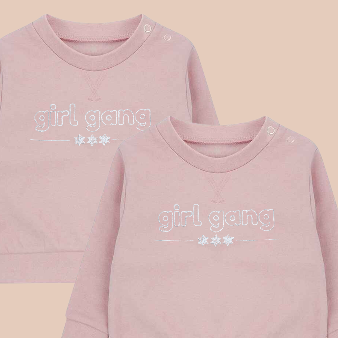 Girl Gang - Infant Embroidered Sweater or Hoodie