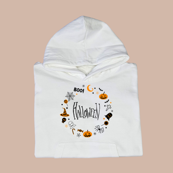 Adult Halloween Printed Sweater or Hoodie - Halloween Wreath