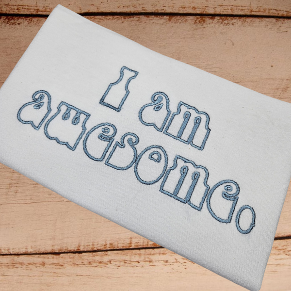I am awesome - Child Embroidered T Shirt