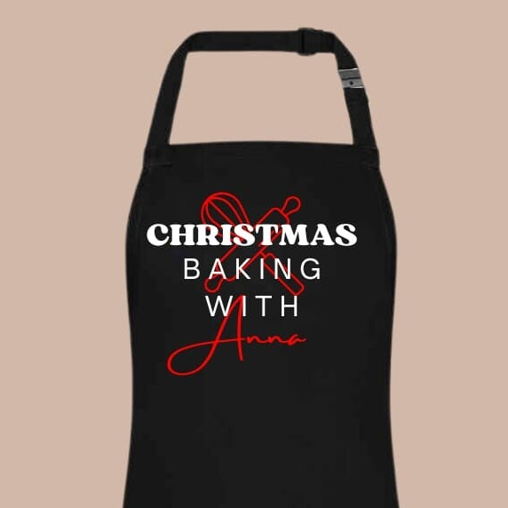 Christmas baking with - Childs Personalised Christmas Apron