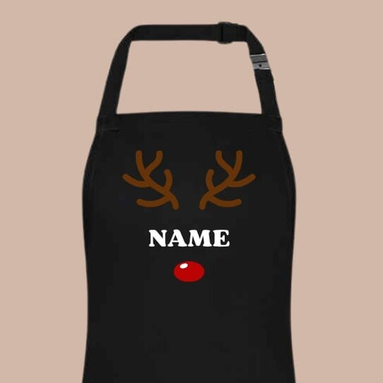 Reindeer Name - Childs Personalised Christmas Apron