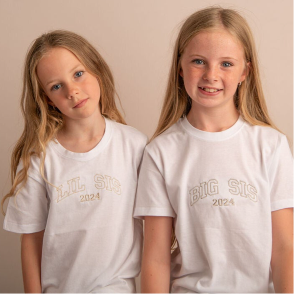 Big / Lil Sis - Child Embroidered T Shirt
