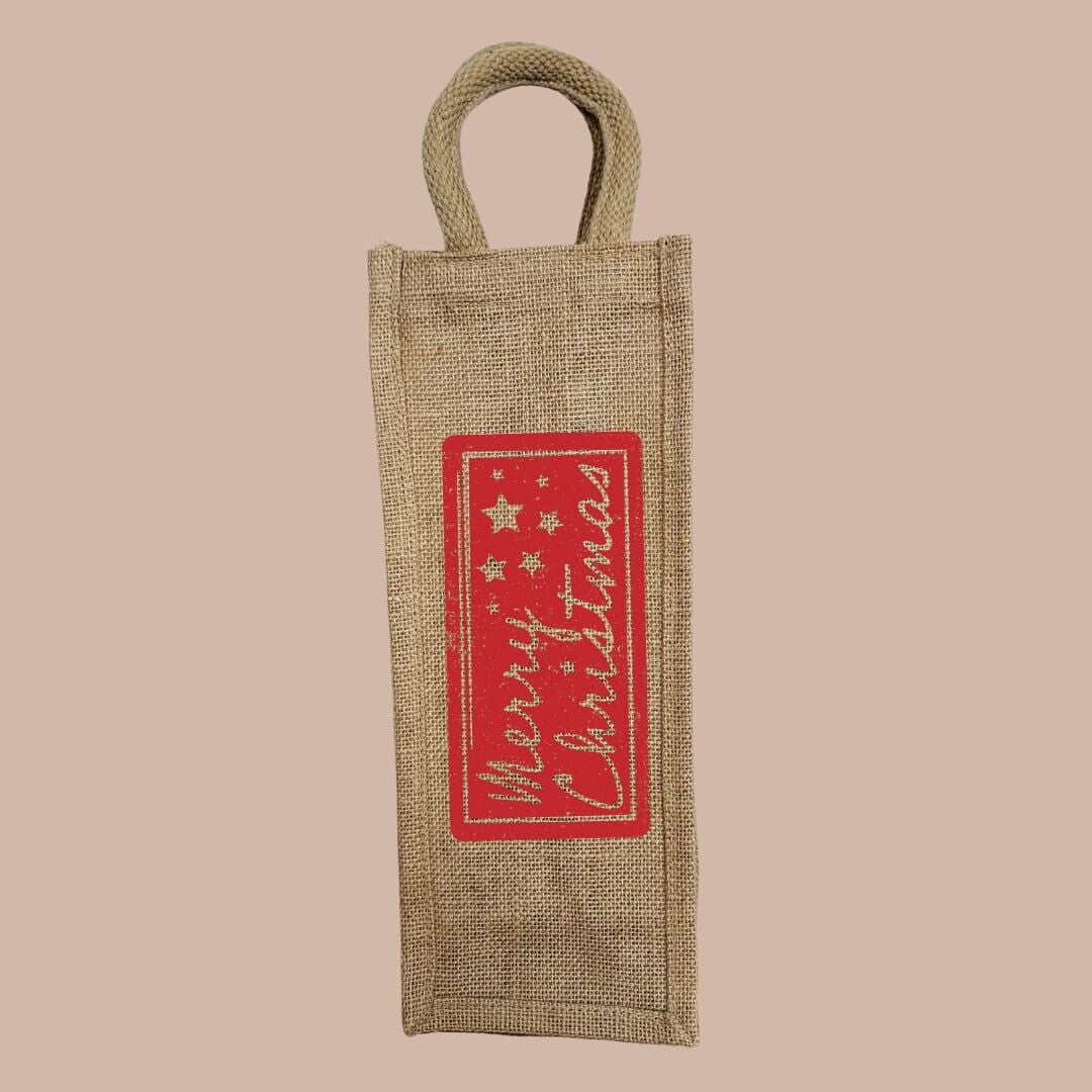 Merry Christmas label - Bottle Bag