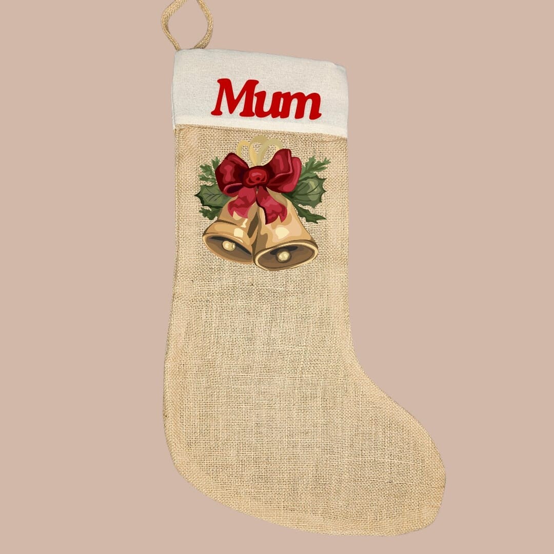 Bells - Personalised Christmas Stocking