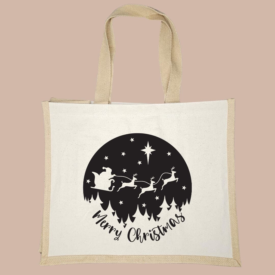 Merry Christmas night sky - Christmas bag