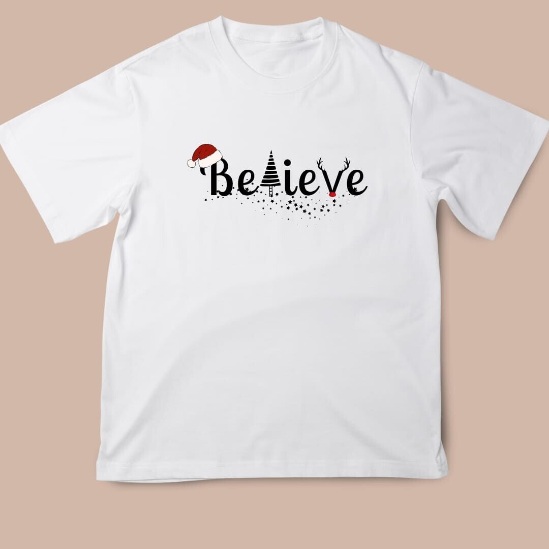 Believe - Infant Printed Christmas T Shirt
