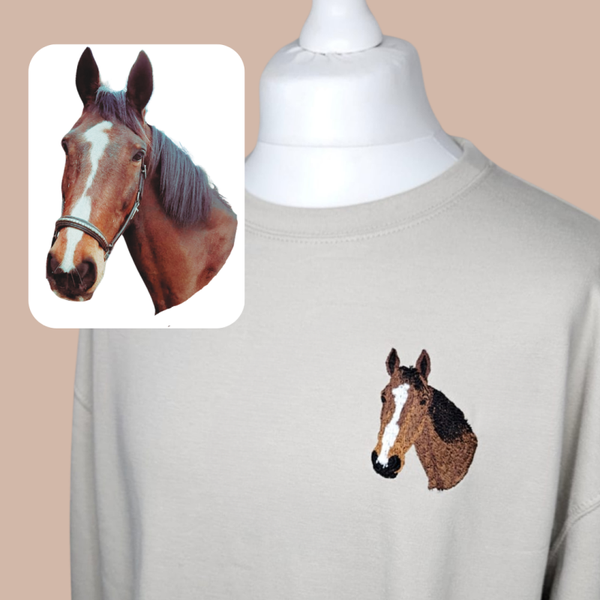 Pet Portrait Infill - Adult Embroidered Sweater or Hoodie