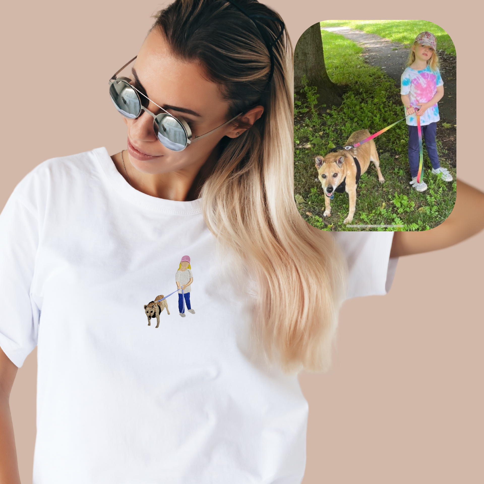 Photo Infill - Adult Embroidered T Shirt