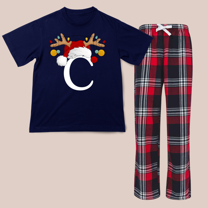Christmas Initial - Child Personalised Printed Pyjamas