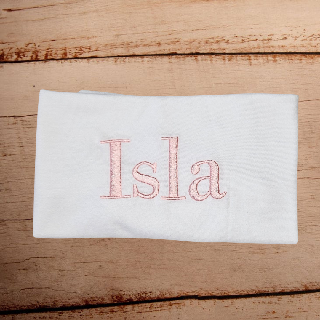 Large Name (Bodoni) -  Child Embroidered Sweater or Hoodie