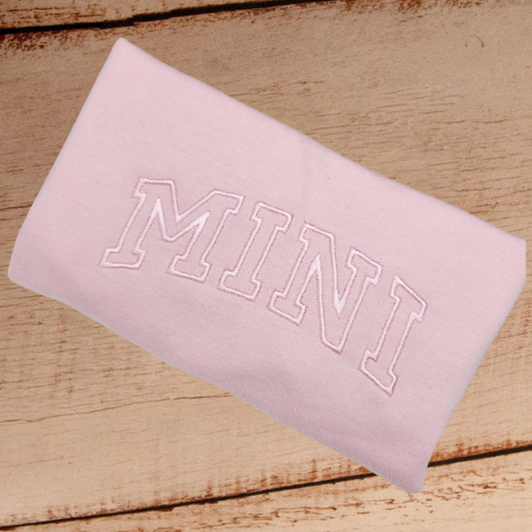 Mini College - Child Embroidered Sweater or Hoodie