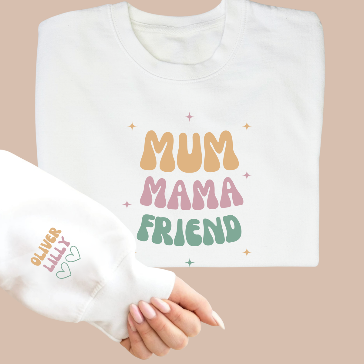 Happy Mother Day Off Shoulder Sweater Mommy Est 2024 LT01 main image 1