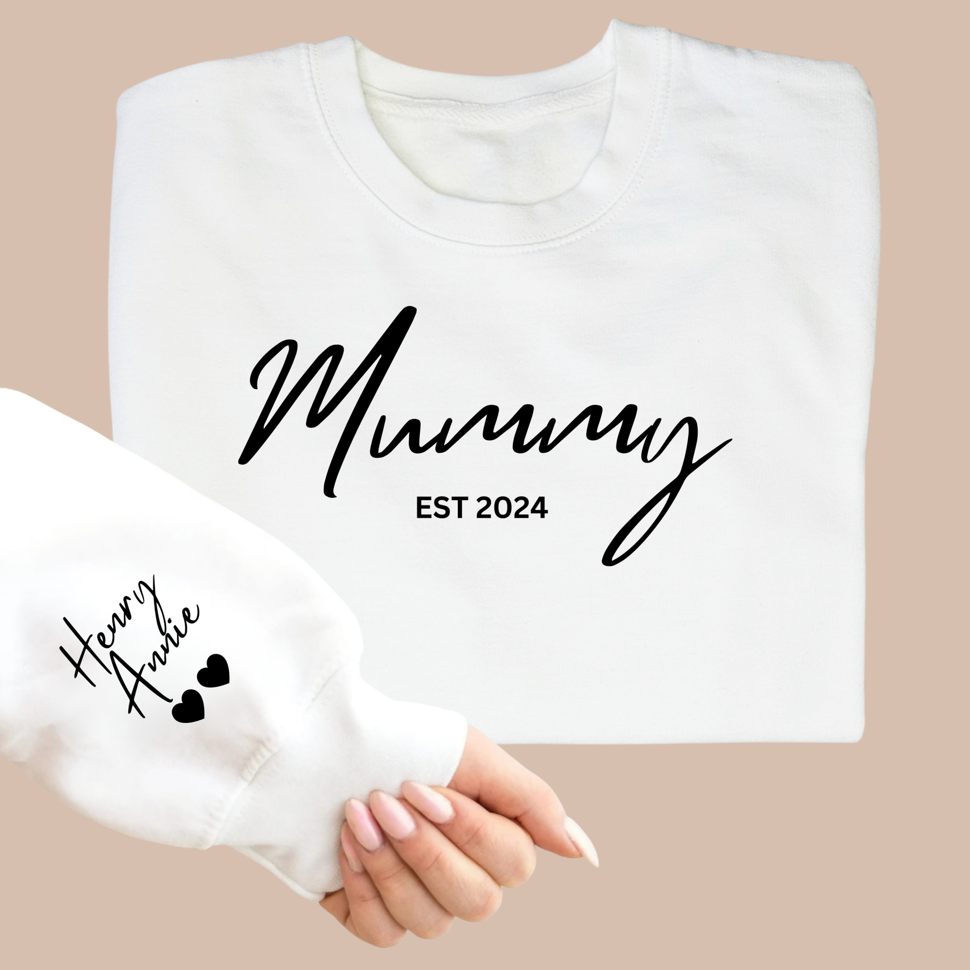 Parent 3 options - Personalised Adult Printed Sweater or Hoodie