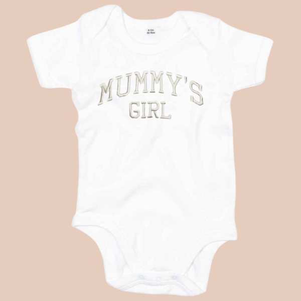 Mummy's Girl - Infant Embroidered T Shirt, Vest or Romper