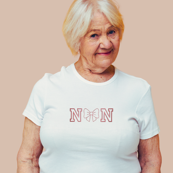Nan Bow - Adult Embroidered T Shirt