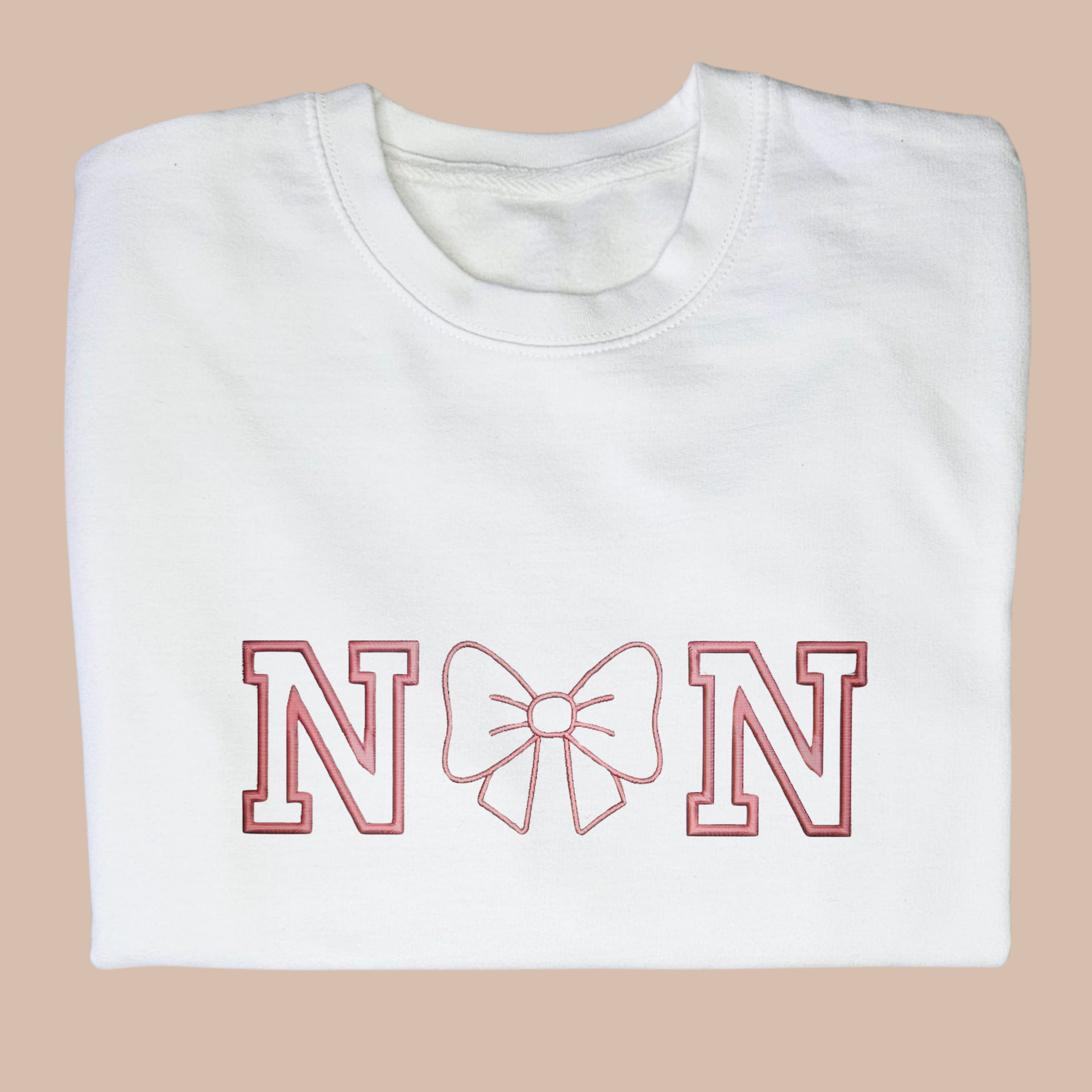 Nan Bow - Adult Embroidered Sweater or Hoodie