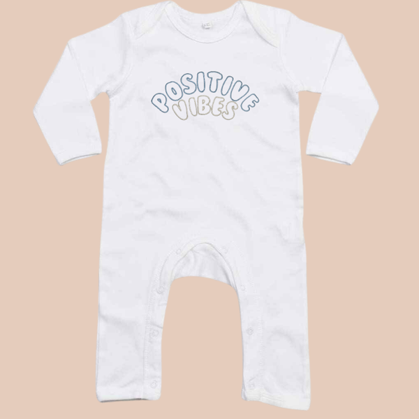 Positive Vibes - Infant Embroidered T Shirt, Vest or Romper