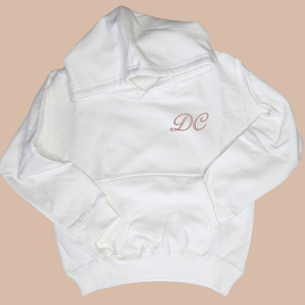 Small Initials (Script) -  Child Embroidered Sweater or Hoodie