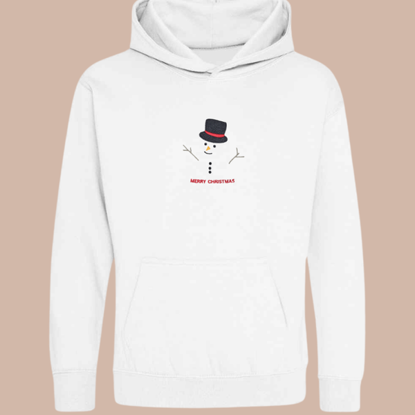 Christmas Snowman - Child Embroidered Sweater or Hoodie