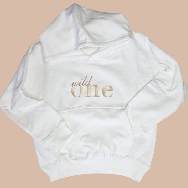 Wild One - Child Embroidered Birthday Sweater or Hoodie